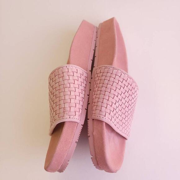 J Slides NYC Pink Slide Sandal Size 6 Leather Women's Summer - Picture 8 of 12